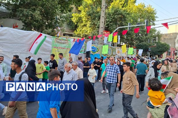 حضور پرشور مردم شهریار در راهپیمایی کیلومتری غدیر 