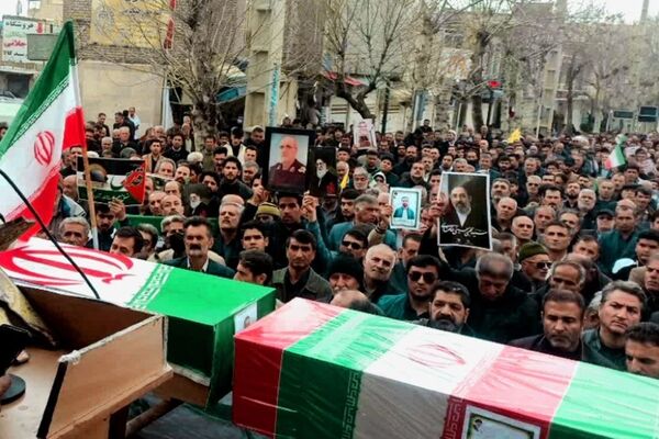کامیاران در سوگ و شکوه؛ تشییع پیکر دو شهید در روز جهانی قدس