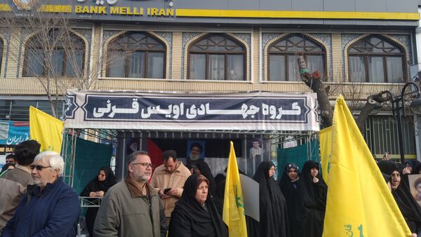 مراسم تشییع نمادین پیکر شهدای مقاومت در مشهد