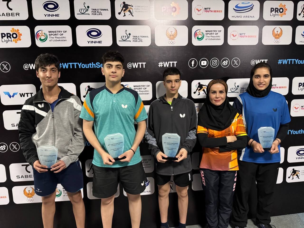  9 مدال نمایندگان تنیس‌روی میز ایران در کانتندر جوانان ازبکستان