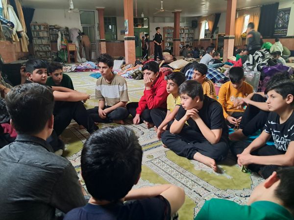 مراسم اعتکاف پسران در مسجد موسی بن جعفر آشخانه 