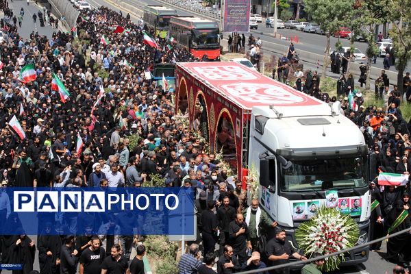 وداع با پیکر شهدای حمله رژیم صهیونیستی در کرج