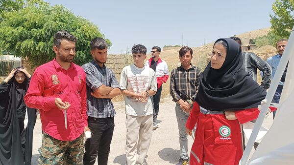 آموزش چادرزنی و برپایی کمپ امدادی به فراگیران هلال احمر در مارگون