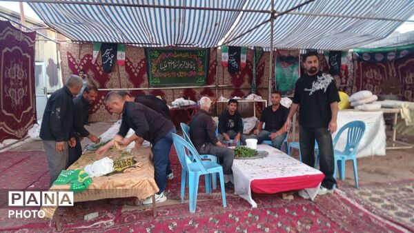 موکب های پذیرایی در روز عاشورای حسینی در روستای فدیشه