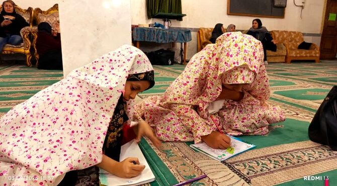 تجلی معنویت و پیوند مادر و دختری در اعتکاف مسجد جامع رامیان
