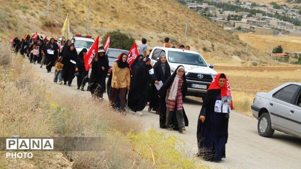 پیاده روی جاماندگان اربعین حسینی در شهرستان مارگون 
