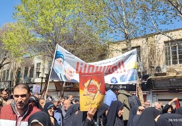 راهپیمایی عظیم روز قدس با حضور مردم و مسئولان آموزش و پرورش  در اصفهان