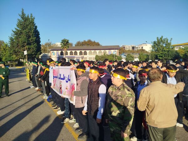 برگزاری صبحگاه مشترک دانش‌آموزی شهرستان هزار سنگر آمل 