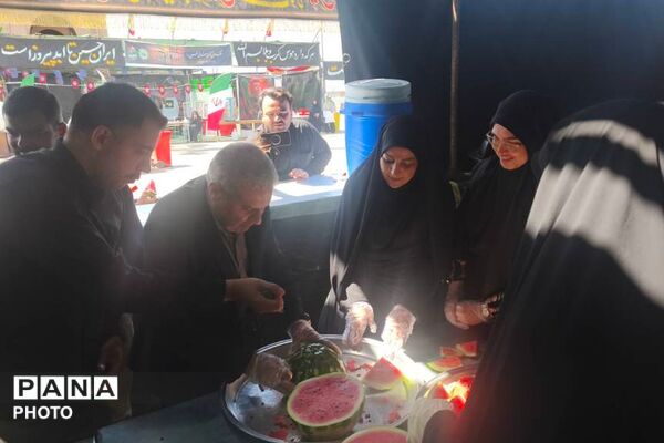 خدمت رسانی اداره آموزش و پرورش کهریزک در موکب عشاق الحسین اربعین