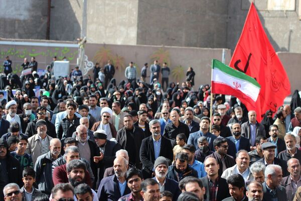 راهپیمایی ۲۲ بهمن در شهرستان بم 