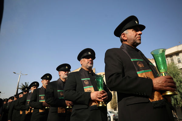 دسته عزاداری خادمان حرم حضرت معصومه(س) در سالروز رحلت ایشان