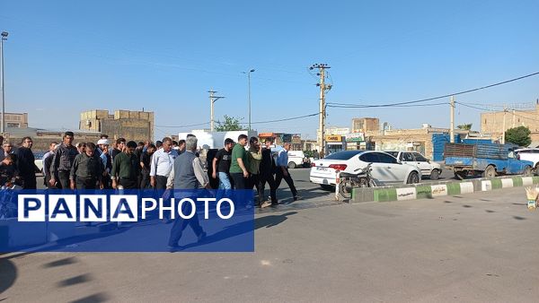 تشییع پیکر مادر شهید «حسن محمدی» در جعفریه قم