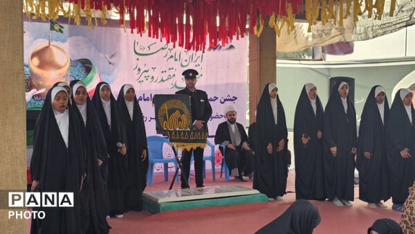 حضور کاروان پرچم آستان امام رضا(ع) در شهر شمیل بندرعباس