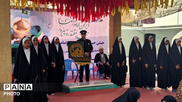 حضور کاروان پرچم آستان امام رضا(ع) در شهر شمیل بندرعباس