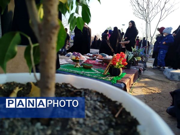 مراسم چراغ برات در قبرستان روستای فدافن