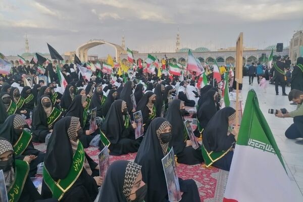 رژه «بانوان جان فدای ایران» در بلوار پیامبر اعظم قم