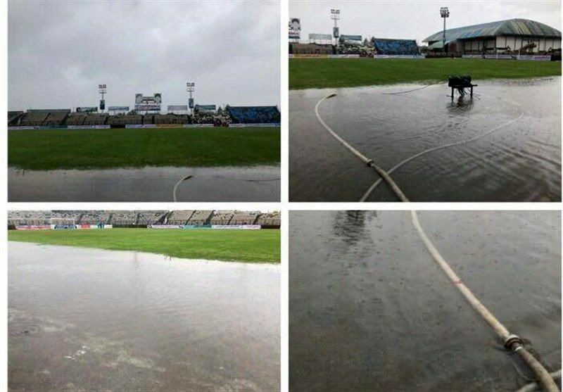 دیدار تیم های فوتبال به دلیل بارندگی لغو شد