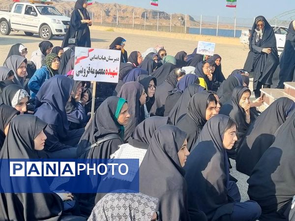 حضور دانش‌آموزان دبیرستان شهیده معصومه قزوینی در اردوی راهیان نور جنوب