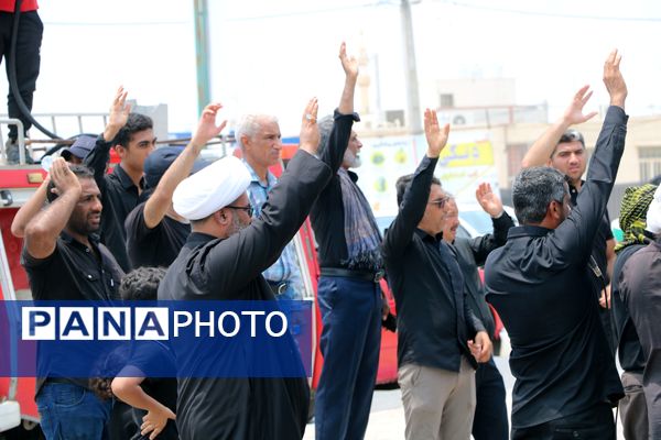 مراسم عزاداری ظهر عاشورا در شهرستان بندرخمیر