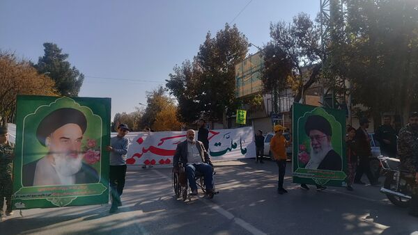 راهپیمایی مردم نیشابور و اعلام حمایت خود از مردم مظلوم عزه و لبنان 