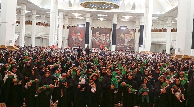 همایش شیرخوارگان حسینی در حرم مطهر شاهچراغ (ع)