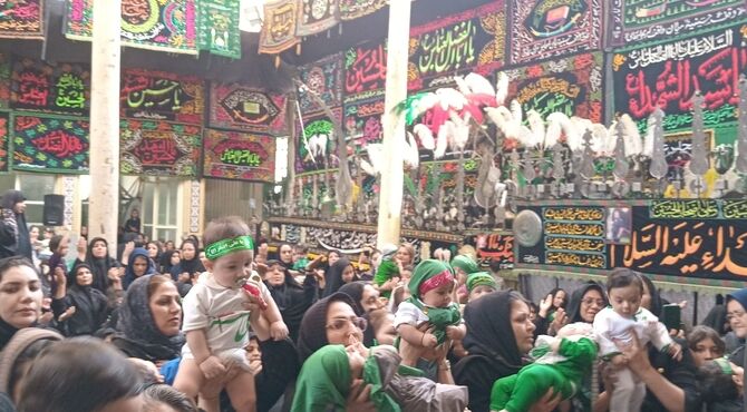 طنین لالایی مادران زرقانی در سوگ علی‌اصغر(ع)