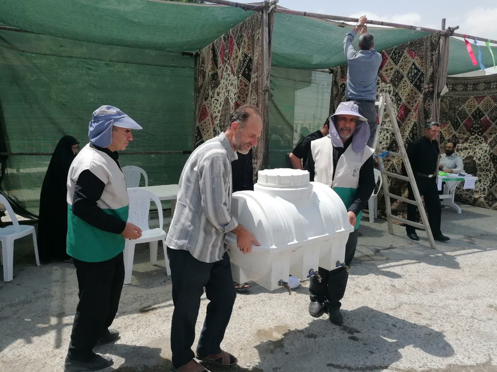 برپایی موکب عاشورایی اربعین حسینی در شیروان