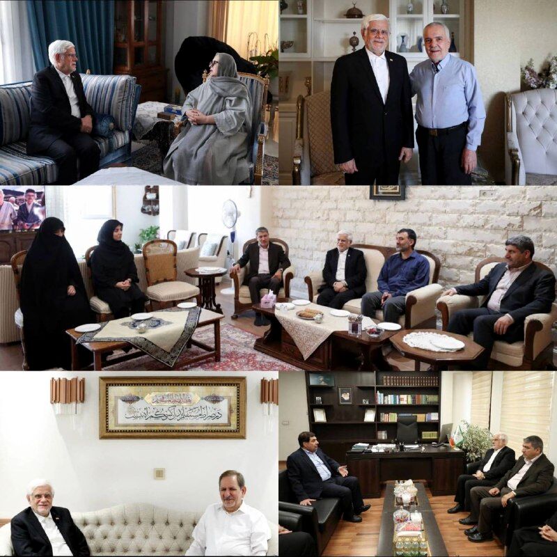  عارف به دیدار معاونین اول سابق و خانواده‌های آنان رفت