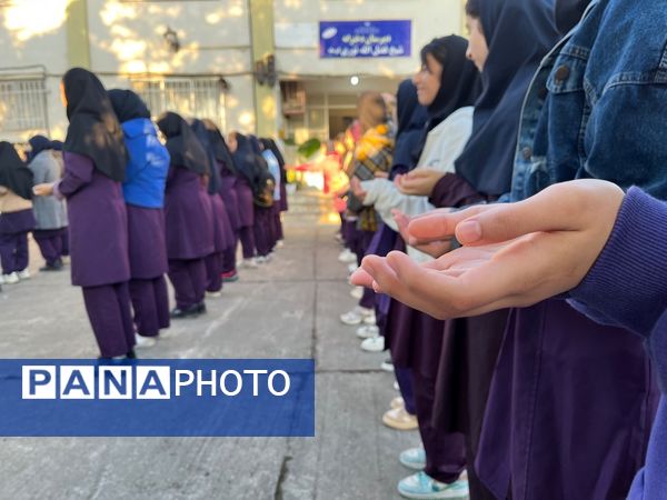 صبحگاه تشکیلاتی در مدرسه شبخ فضل الله نوری کومله