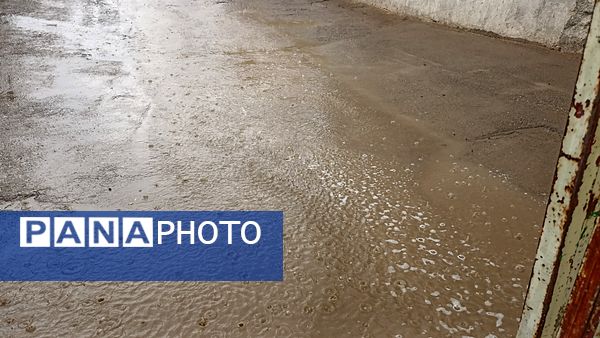 اولین بارش تابستانه در روستای کینک