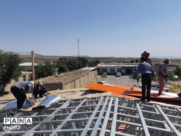 عملیات اجرایی آموزشگاه ۶ کلاسه «شهید دربندی» در روستای قلعه‌ نوِ کلات 