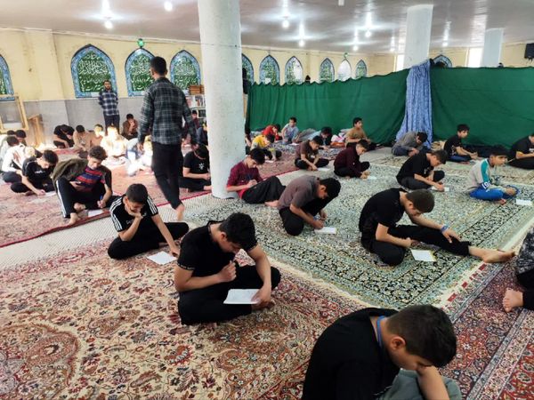 مراسم معنوی اعتکاف دانش‌آموزی در حسن‌آباد جرقویه علیا 