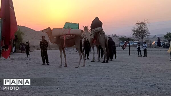 حرکت نمادین کاروان حضرت اباعبدالله الحسین(ع) در روستای رضوان 