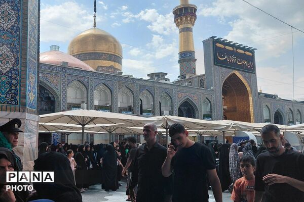 عزاداری گسترده زائران در صحن‌های حرم امام رضا (ع)