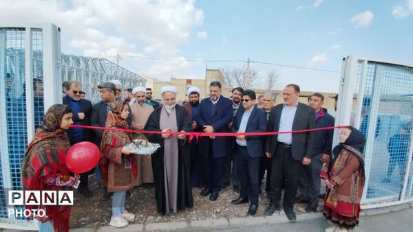 افتتاح آموزشگاه چهارکلاسه روستای احمد آباد در بخش هزار مسجد و زمین چمن مصنوعی شهدای روستای قلعه نو