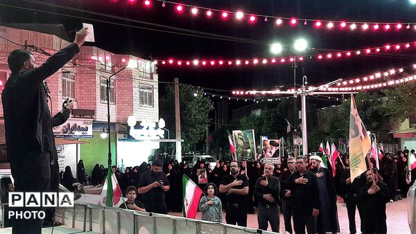 مراسم عزاداری شب های دهه اول محرم در شهرستان درگزین با حضور عزاداران شهر شاهنجرین