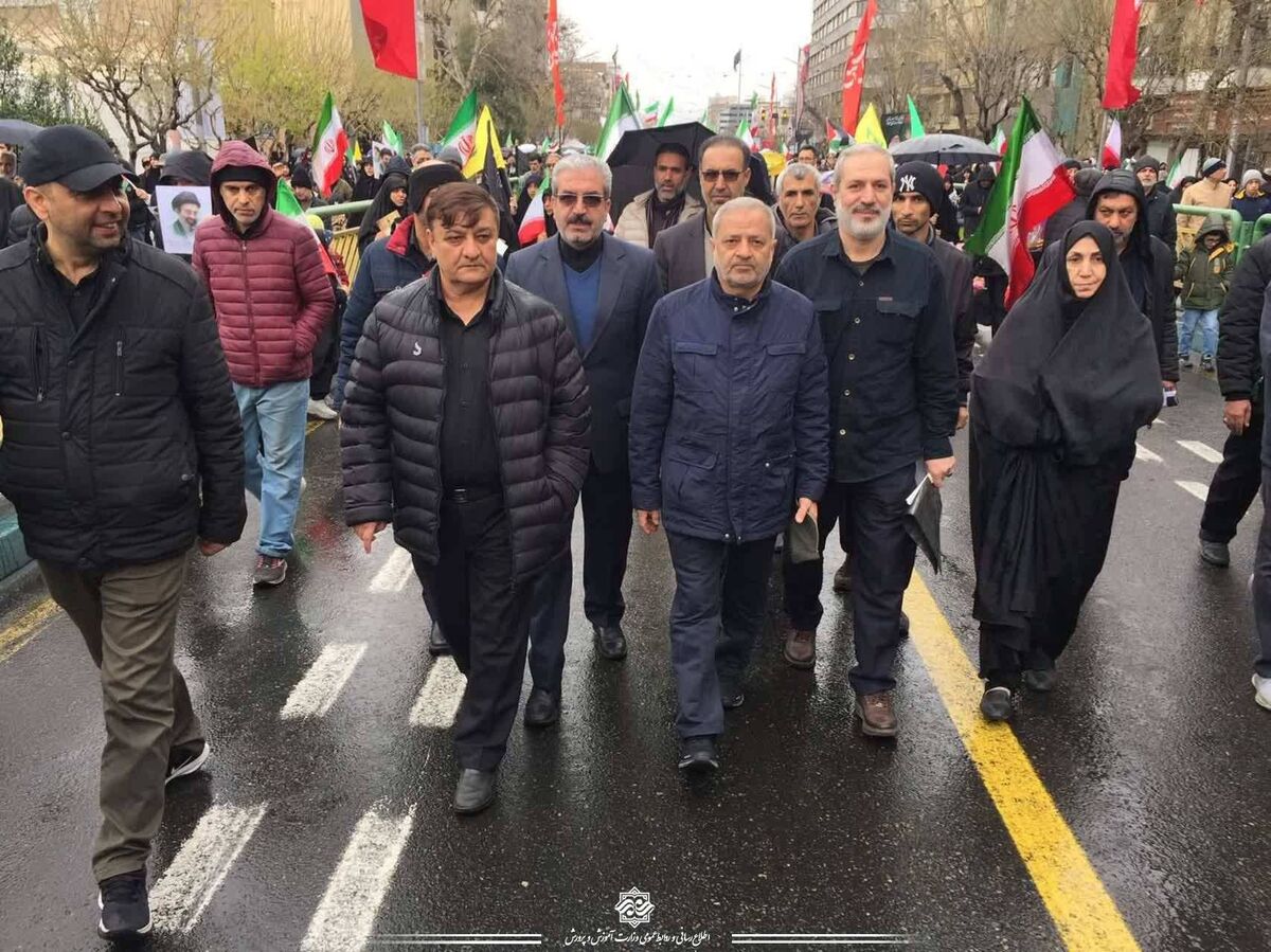 حضور وزیر آموزش و پرورش در راهپیمایی روز جهانی قدس