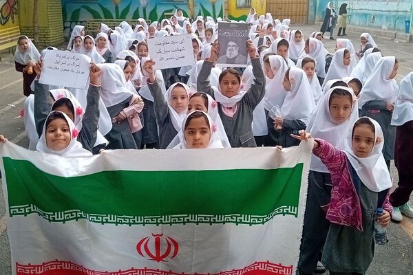 خروش دانش‌آموزان منطقه کهریزک در محکومیت شهادت سید حسن نصرالله و جنایات رژیم غاصب صهیونیستی 