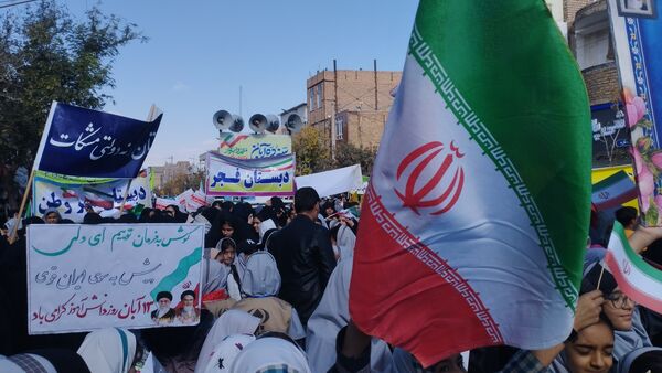 برگزاری راهپیمایی ۱۳ آبان با حضور پرشور مردم در شهرستان خواف 