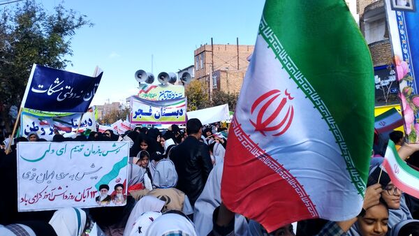 برگزاری راهپیمایی ۱۳ آبان با حضور پرشور مردم در شهرستان خواف 