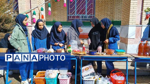 بازارچه کسب و کار دانش‌آموزی مدرسه الزهرا شهرستان مارگون