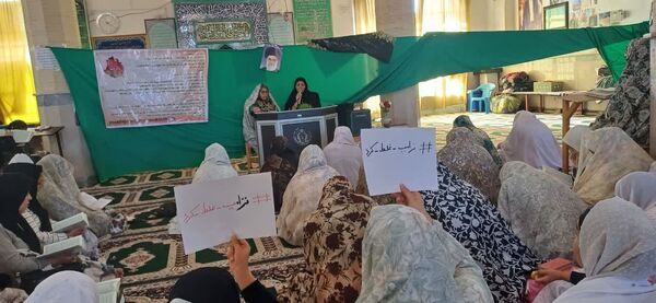 شور و حضور بانوان در مراسم معنوی اعتکاف در شوراب صغیر 
