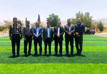 افتتاح زمین چمن مصنوعی دبیرستان شهید چمران زرقان