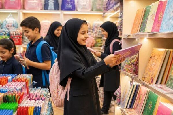 شور و شوق خرید لوازم التحریر در مغازه‌های شهر