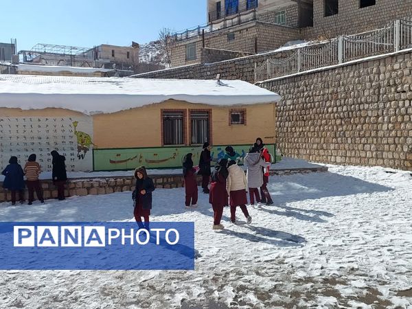 اولین برف پاییزی در شهرستان کوهرنگ