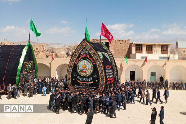 نخل‌برداری بنادکوک‌دیزه در سوگ امام علی (ع)