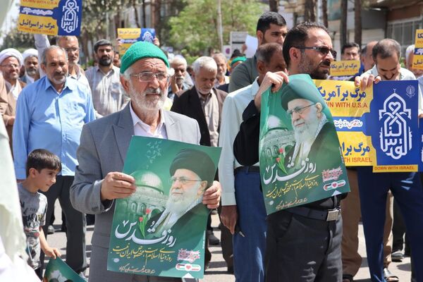 خشم گناباد در پی جنایات رژیم صهیونسیتی 