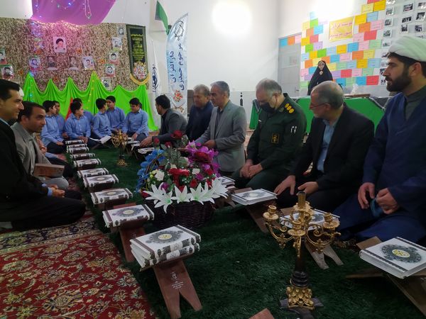 آیین افتتاحیه نمایشگاه قرآن عترت در شهرستان خلیل‌آباد 