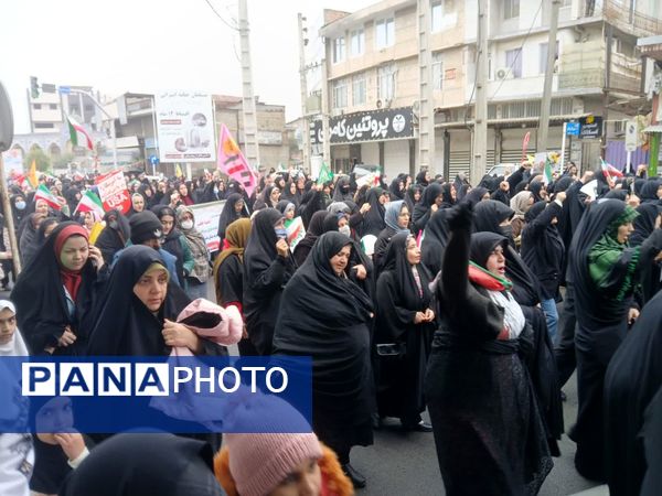 خروش حماسی مردم کردکوی در آیینه‌ شکوه ۲۲ بهمن