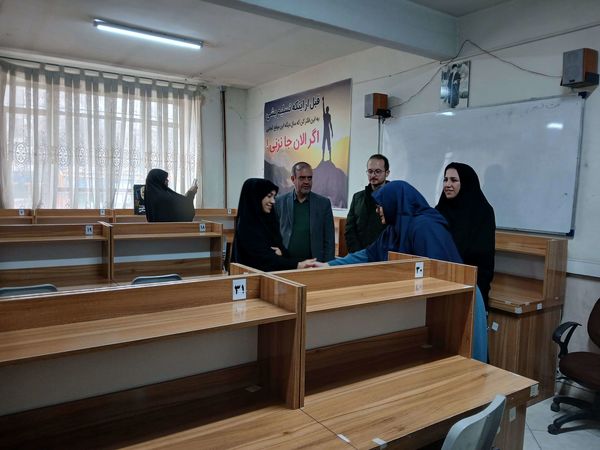 افتتاحیه سالن مطالعه شهید سردار سلیمانی در دبیرستان آزرم ناحیه یک مشهد